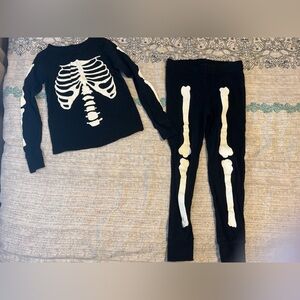 Joe Fresh Black Skeleton Pajama Set